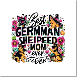 Best German Shepherd Mom Ever Funny Pet Dog Posters and Art